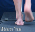 A Quad from The Quadrastep® System is for the Severe Pes Cavus foot - Midstance Phase